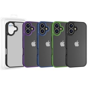 Funda Mate Metal iPhone 16 Marco Metálico Antihuellas | Wephone Mayorista