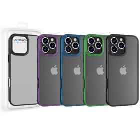 Funda Mate Metal iPhone 13 Pro Max Marco Metálico Antihuellas | Wephone Mayorista