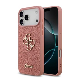 Funda Guess para iPhone 17 Pro – Colección Big 4G con Brillo Fijo – Rosa Glitter