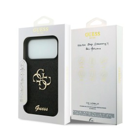 Funda Guess para iPhone 17 Pro – Colección Big 4G con Brillo Fijo – Negro Glitter
