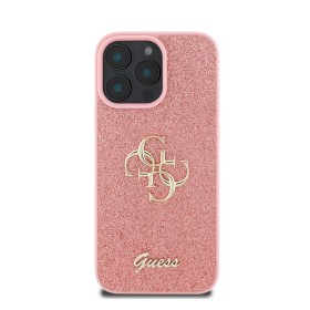 Funda Guess iPhone 16 Pro Max Rosa Glitter | Big 4G Logo Dorado