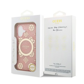 Funda Guess para iPhone 17 – Colección Peony on 4G Background – Rosa MagSafe