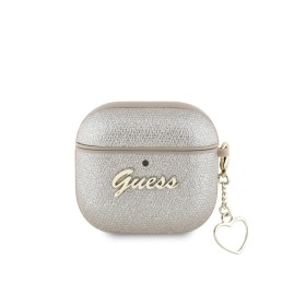 Funda Guess para AirPods 4 con Colgante de Corazón – Dorado