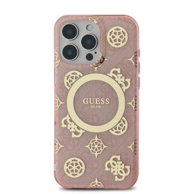 Funda Guess para iPhone 16 Pro Max – Peony on 4G – Rosa MagSafe