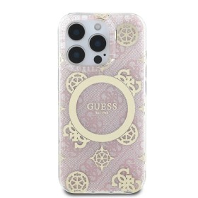 Funda Guess para iPhone 16 Pro – Peony on 4G – Rosa MagSafe