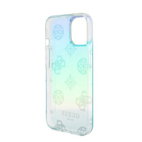 Funda Guess iPhone 15 Turquesa Glitter | Iridiscente con Colgante