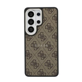 Funda Guess para Samsung Galaxy S26 Ultra – Colección 4G Classic Logo con MagSafe y Bordes Dorados – Marrón