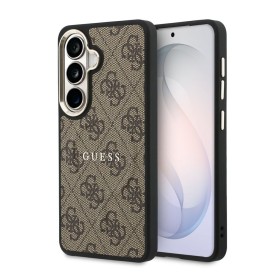 Funda Guess para Samsung Galaxy S26 – Colección 4G Classic Logo con MagSafe y Bordes Dorados – Marrón