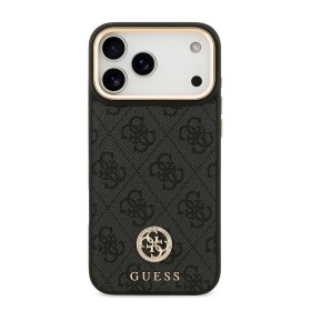 Compra al por Mayor la funda de Guess para iPhone 17 Pro – Colección 4G con Bordes Dorados – Negro MagSafe