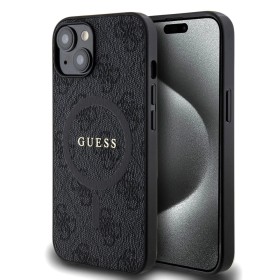 Compra al Por Mayor Funda Guess para iPhone 14– Classic Logo en Piel Sintética – Negro MagSafe