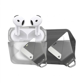Funda Aulumu A29 AirPods 4 Gris Translúcido | Mayorista