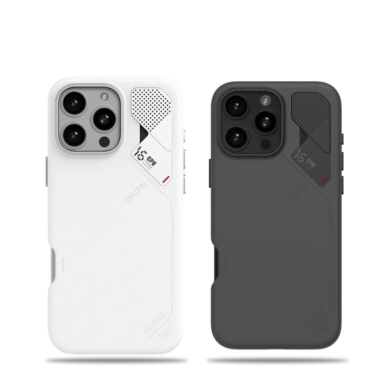 Funda Aulumu A16 MagSafe iPhone 16 Pro Blanco y Negro | B2B
